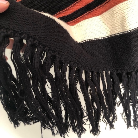 Sanctuary Striped Sweater Poncho With Fringe L/XL - Picture 15 of 16